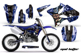 Dirt Bike Graphics Kit Decal Wrap for Yamaha YZ125 YZ250 2002-2014 HATTER BLACK BLUE