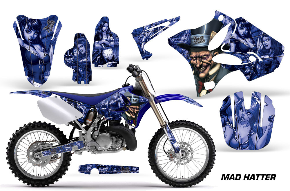 Dirt Bike Graphics Kit Decal Wrap for Yamaha YZ125 YZ250 2002-2014 HATTER BLUE-atv motorcycle utv parts accessories gear helmets jackets gloves pantsAll Terrain Depot