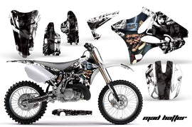 Dirt Bike Graphics Kit Decal Wrap for Yamaha YZ125 YZ250 2002-2014 HATTER BLACK WHITE-atv motorcycle utv parts accessories gear helmets jackets gloves pantsAll Terrain Depot