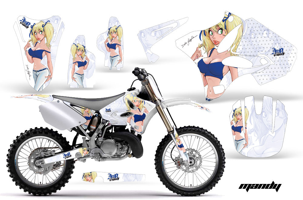 Dirt Bike Graphics Kit Decal Wrap for Yamaha YZ125 YZ250 2002-2014 MANDY BLUE-atv motorcycle utv parts accessories gear helmets jackets gloves pantsAll Terrain Depot