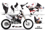 Dirt Bike Graphics Kit Decal Wrap for Yamaha YZ125 YZ250 2002-2014 WARHAWK WHITE
