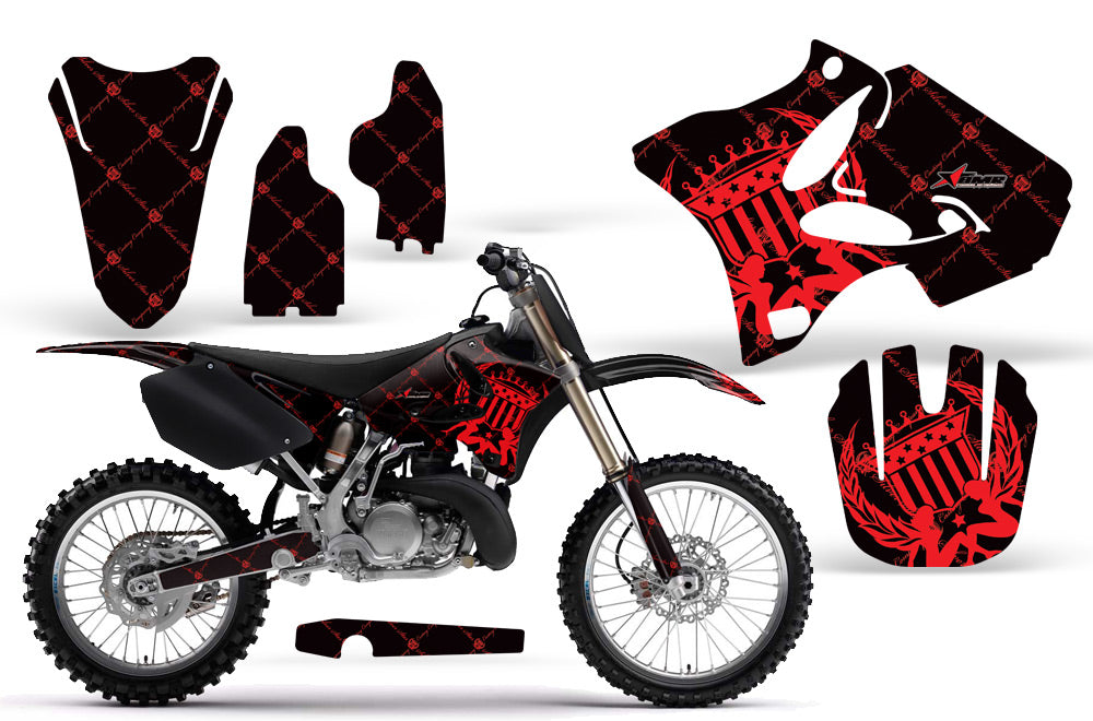 Dirt Bike Graphics Kit Decal Wrap for Yamaha YZ125 YZ250 2002-2014 RELOADED RED BLACK-atv motorcycle utv parts accessories gear helmets jackets gloves pantsAll Terrain Depot