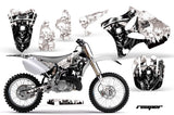 Dirt Bike Graphics Kit Decal Wrap for Yamaha YZ125 YZ250 2002-2014 REAPER WHITE