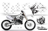 Dirt Bike Graphics Kit Decal Wrap for Yamaha YZ125 YZ250 2002-2014 RELOADED BLACK WHITE