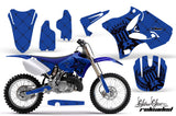 Dirt Bike Graphics Kit Decal Wrap for Yamaha YZ125 YZ250 2002-2014 RELOADED BLACK BLUE