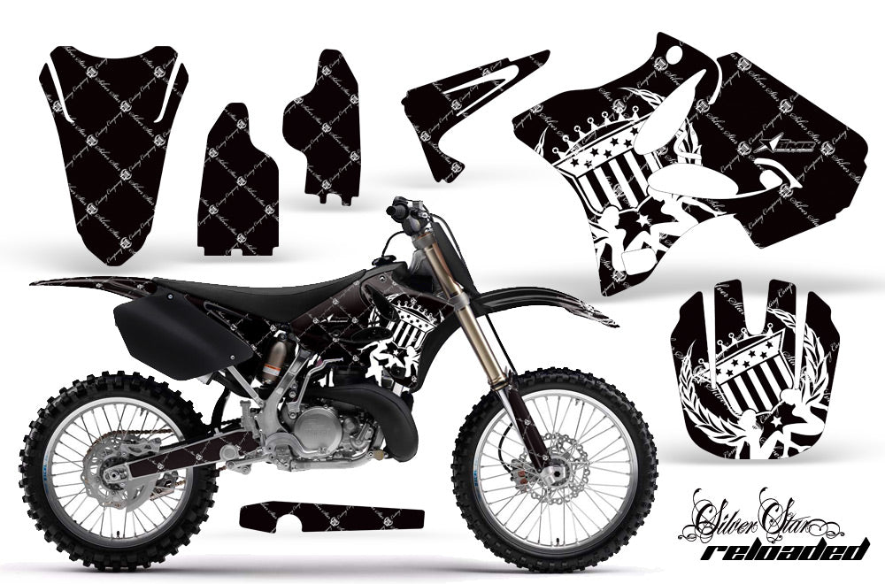 Dirt Bike Graphics Kit Decal Wrap for Yamaha YZ125 YZ250 2002-2014 RELOADED WHITE BLACK-atv motorcycle utv parts accessories gear helmets jackets gloves pantsAll Terrain Depot