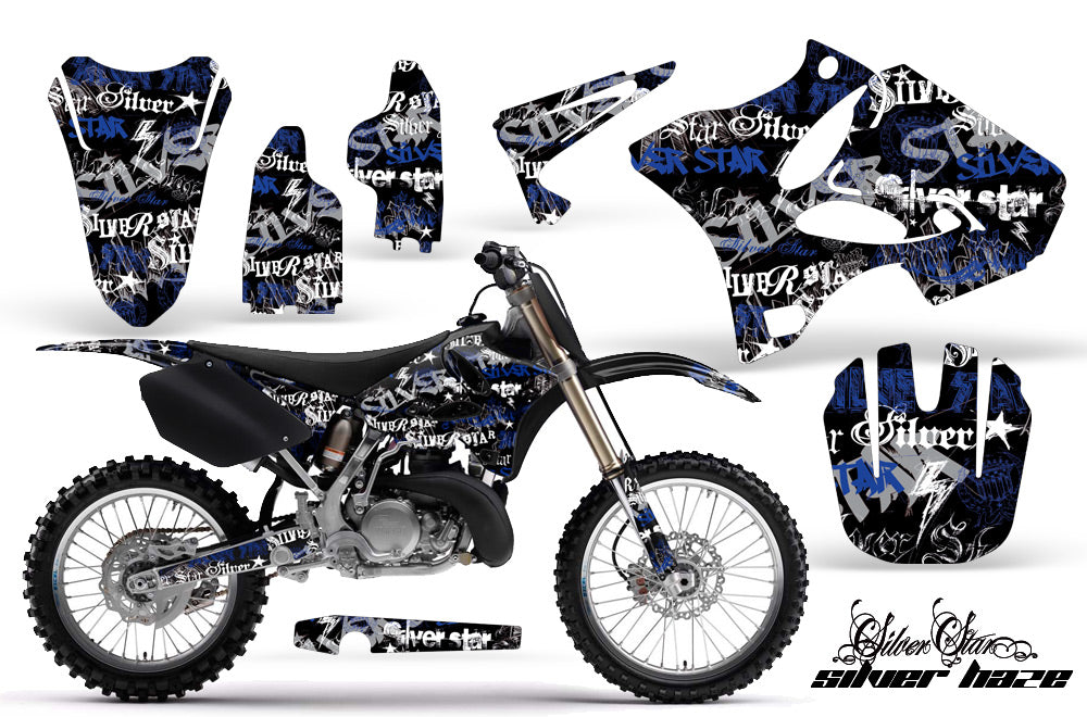 Dirt Bike Graphics Kit Decal Wrap for Yamaha YZ125 YZ250 2002-2014 SSSH BLUE BLACK-atv motorcycle utv parts accessories gear helmets jackets gloves pantsAll Terrain Depot