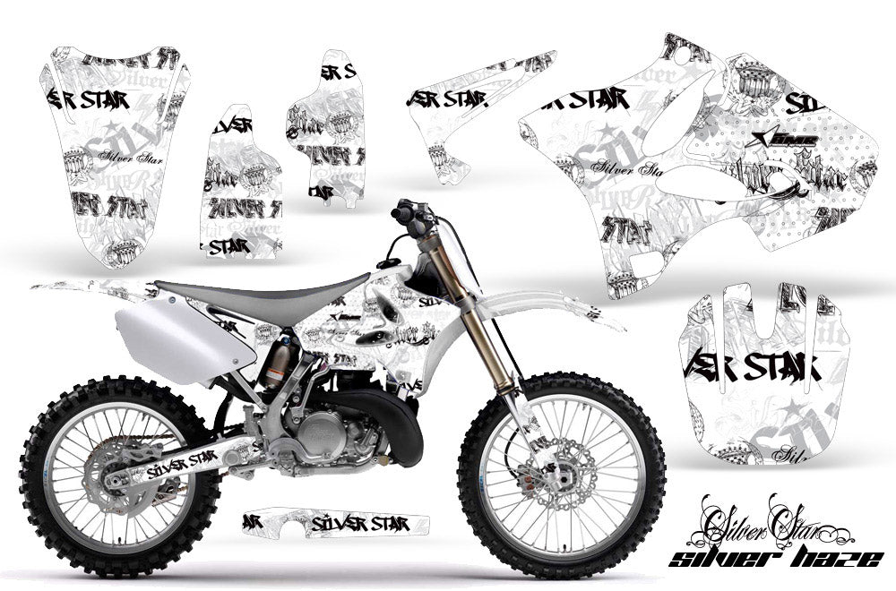 Dirt Bike Graphics Kit Decal Wrap for Yamaha YZ125 YZ250 2002-2014 SSSH BLACK WHITE-atv motorcycle utv parts accessories gear helmets jackets gloves pantsAll Terrain Depot