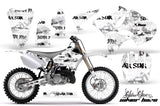 Dirt Bike Graphics Kit Decal Wrap for Yamaha YZ125 YZ250 2002-2014 SSSH BLACK WHITE