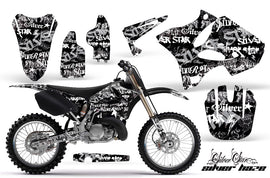 Dirt Bike Graphics Kit Decal Wrap for Yamaha YZ125 YZ250 2002-2014 SSSH WHITE BLACK-atv motorcycle utv parts accessories gear helmets jackets gloves pantsAll Terrain Depot