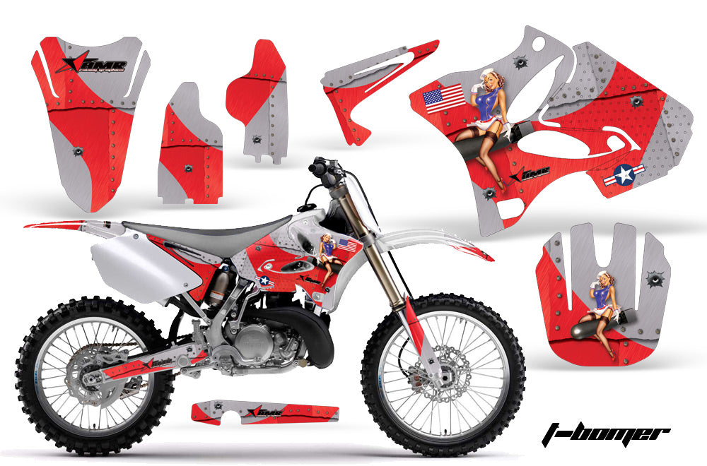Dirt Bike Graphics Kit Decal Wrap for Yamaha YZ125 YZ250 2002-2014 TBOMBER RED-atv motorcycle utv parts accessories gear helmets jackets gloves pantsAll Terrain Depot