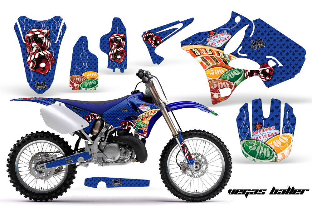 Dirt Bike Graphics Kit Decal Wrap for Yamaha YZ125 YZ250 2002-2014 VEGAS BLUE-atv motorcycle utv parts accessories gear helmets jackets gloves pantsAll Terrain Depot