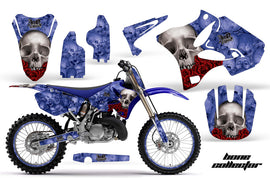 Graphics Kit Decal Sticker Wrap + # Plates For Yamaha YZ125 YZ250 2002-2014 BONES BLUE-atv motorcycle utv parts accessories gear helmets jackets gloves pantsAll Terrain Depot
