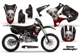Graphics Kit Decal Sticker Wrap + # Plates For Yamaha YZ125 YZ250 2002-2014 BONES BLACK-atv motorcycle utv parts accessories gear helmets jackets gloves pantsAll Terrain Depot