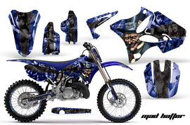 Graphics Kit Decal Sticker Wrap + # Plates For Yamaha YZ125 YZ250 2002-2014 HATTER BLACK BLUE-atv motorcycle utv parts accessories gear helmets jackets gloves pantsAll Terrain Depot