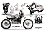 Graphics Kit Decal Sticker Wrap + # Plates For Yamaha YZ125 YZ250 2002-2014 REAPER WHITE
