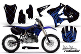 Graphics Kit Decal Sticker Wrap + # Plates For Yamaha YZ125 YZ250 2002-2014 RELOADED BLUE BLACK