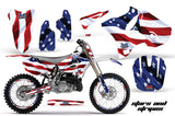 Graphics Kit Decal Sticker Wrap + # Plates For Yamaha YZ125 YZ250 2002-2014 USA FLAG
