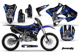 Graphics Kit Decal Sticker Wrap + # Plates For Yamaha YZ125 YZ250 2002-2014 TOXIC BLUE BLACK