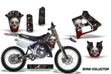 Dirt Bike Graphics Kit Decal Sticker Wrap For Yamaha YZ125 YZ250 1991-1992 BONES BLACK