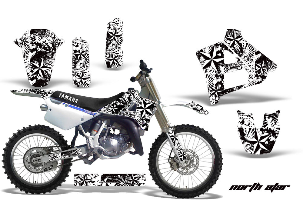 Dirt Bike Graphics Kit Decal Sticker Wrap For Yamaha YZ125 YZ250 1991-1992 NORTHSTAR WHITE-atv motorcycle utv parts accessories gear helmets jackets gloves pantsAll Terrain Depot