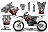 Dirt Bike Graphics Kit Decal Wrap For Yamaha YZ 250F/400F/426F 1998-2002 BONES SILVER