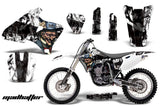 Dirt Bike Graphics Kit Decal Wrap For Yamaha YZ 250F/400F/426F 1998-2002 HATTER WHITE BLACK