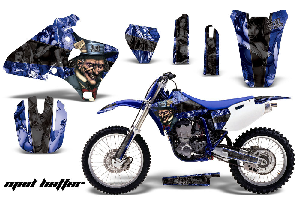 Dirt Bike Graphics Kit Decal Wrap For Yamaha YZ 250F/400F/426F 1998-2002 HATTER BLUE BLACK-atv motorcycle utv parts accessories gear helmets jackets gloves pantsAll Terrain Depot