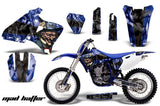 Dirt Bike Graphics Kit Decal Wrap For Yamaha YZ 250F/400F/426F 1998-2002 HATTER BLUE BLACK