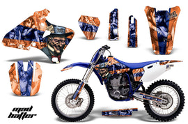 Dirt Bike Graphics Kit Decal Wrap For Yamaha YZ 250F/400F/426F 1998-2002 HATTER BLUE ORANGE-atv motorcycle utv parts accessories gear helmets jackets gloves pantsAll Terrain Depot