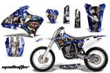 Dirt Bike Graphics Kit Decal Wrap For Yamaha YZ 250F/400F/426F 1998-2002 HATTER SILVER BLUE