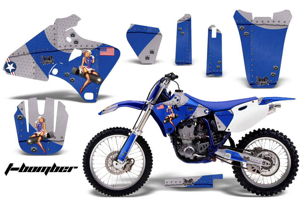 Dirt Bike Graphics Kit Decal Wrap For Yamaha YZ 250F/400F/426F 1998-2002 TBOMBER BLUE-atv motorcycle utv parts accessories gear helmets jackets gloves pantsAll Terrain Depot
