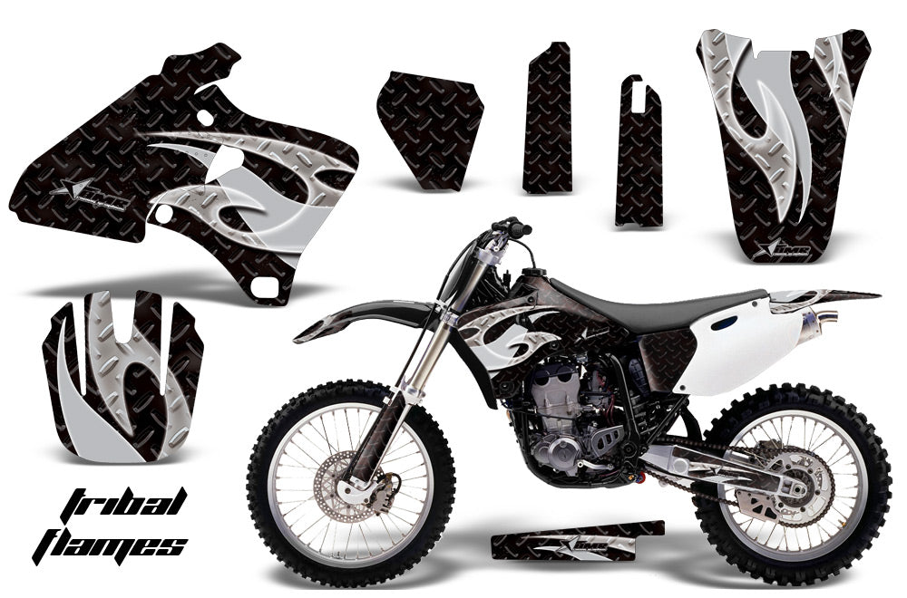 Dirt Bike Graphics Kit Decal Wrap For Yamaha YZ 250F/400F/426F 1998-2002 TRIBAL WHITE BLACK-atv motorcycle utv parts accessories gear helmets jackets gloves pantsAll Terrain Depot