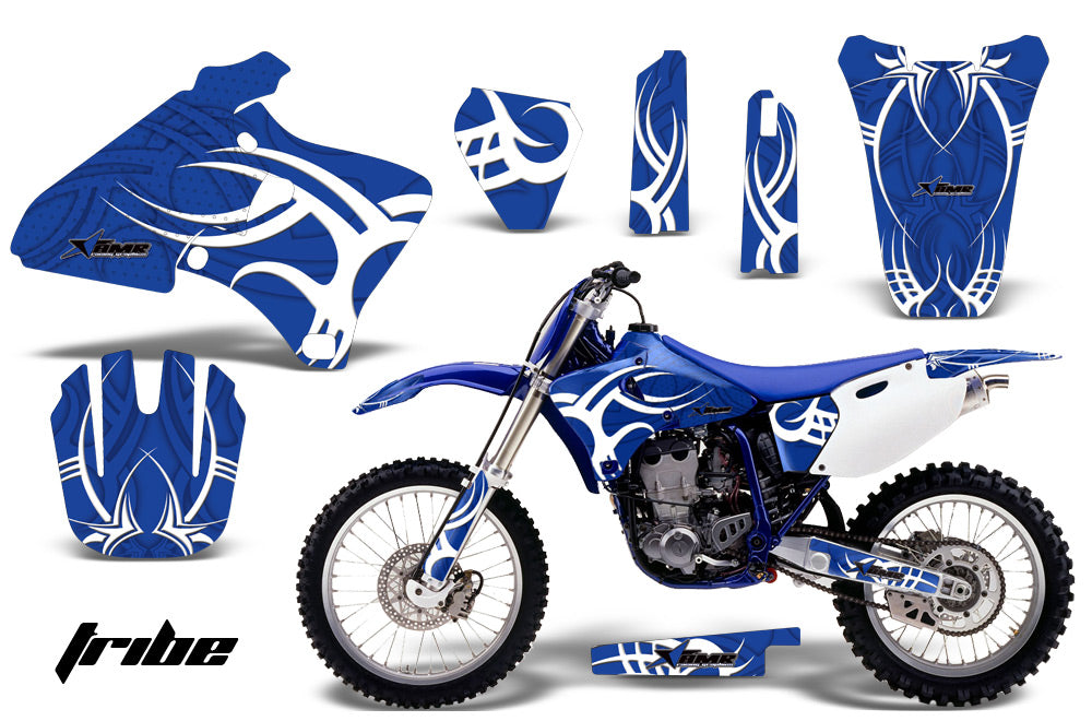 Dirt Bike Graphics Kit Decal Wrap For Yamaha YZ 250F/400F/426F 1998-2002 TRIBE WHITE BLUE-atv motorcycle utv parts accessories gear helmets jackets gloves pantsAll Terrain Depot