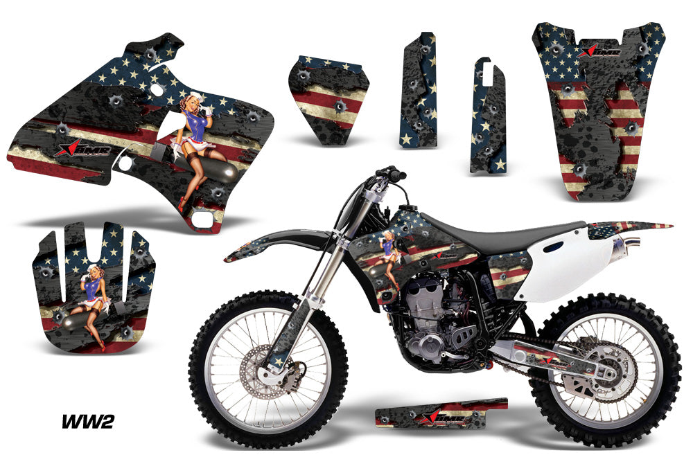 Dirt Bike Graphics Kit Decal Wrap For Yamaha YZ 250F/400F/426F 1998-2002 WW2 BOMBER-atv motorcycle utv parts accessories gear helmets jackets gloves pantsAll Terrain Depot