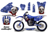 Graphics Kit Decal Wrap + # Plates For Yamaha YZ 250F/400F/426F 1998-2002 BONES BLUE