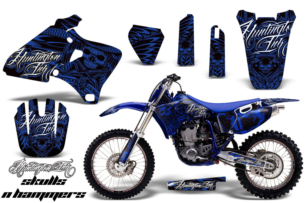 Graphics Kit Decal Wrap + # Plates For Yamaha YZ 250F/400F/426F 1998-2002 HISH BLUE-atv motorcycle utv parts accessories gear helmets jackets gloves pantsAll Terrain Depot