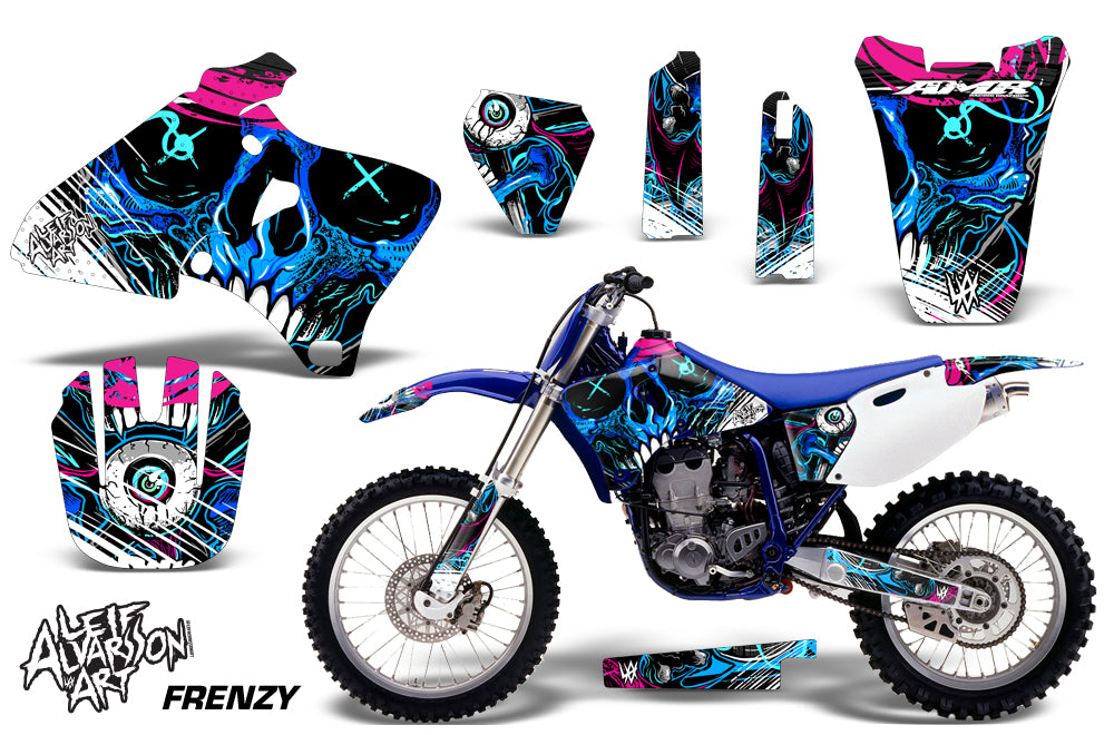 Dirt Bike Graphics Kit Decal Wrap For Yamaha YZ 250F/400F/426F 1998-2002 FRENZY BLUE-atv motorcycle utv parts accessories gear helmets jackets gloves pantsAll Terrain Depot