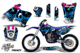 Graphics Kit Decal Wrap + # Plates For Yamaha YZ 250F/400F/426F 1998-2002 FRENZY BLUE