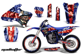 Graphics Kit Decal Wrap + # Plates For Yamaha YZ 250F/400F/426F 1998-2002 HATTER BLUE RED-atv motorcycle utv parts accessories gear helmets jackets gloves pantsAll Terrain Depot