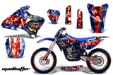 Graphics Kit Decal Wrap + # Plates For Yamaha YZ 250F/400F/426F 1998-2002 HATTER BLUE RED