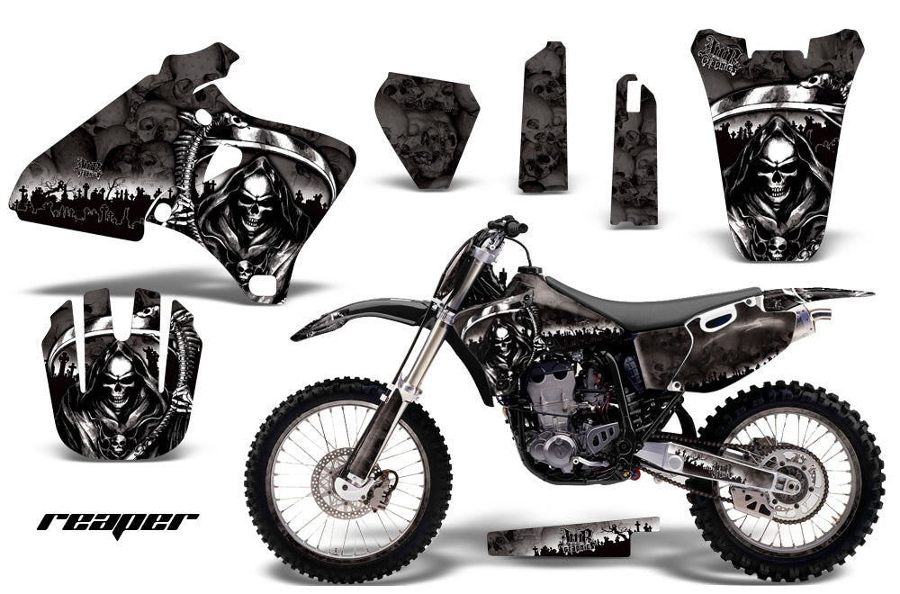 Graphics Kit Decal Wrap + # Plates For Yamaha YZ 250F/400F/426F 1998-2002 REAPER BLACK-atv motorcycle utv parts accessories gear helmets jackets gloves pantsAll Terrain Depot