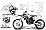 Graphics Kit Decal Wrap + # Plates For Yamaha YZ 250F/400F/426F 1998-2002 RELOADED BLACK WHITE