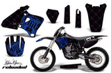 Graphics Kit Decal Wrap + # Plates For Yamaha YZ 250F/400F/426F 1998-2002 RELOADED BLUE BLACK