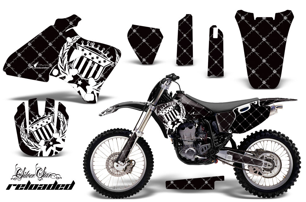 Graphics Kit Decal Wrap + # Plates For Yamaha YZ 250F/400F/426F 1998-2002 RELOADED WHITE BLACK-atv motorcycle utv parts accessories gear helmets jackets gloves pantsAll Terrain Depot