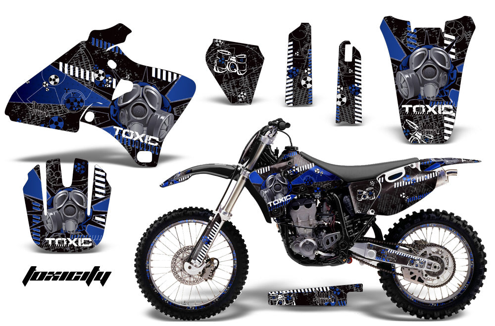 Graphics Kit Decal Wrap + # Plates For Yamaha YZ 250F/400F/426F 1998-2002 TOXIC BLUE BLACK-atv motorcycle utv parts accessories gear helmets jackets gloves pantsAll Terrain Depot
