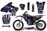 Graphics Kit Decal Wrap + # Plates For Yamaha YZ 250F/400F/426F 1998-2002 TOXIC BLUE BLACK