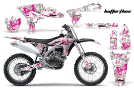 Dirt Bike Graphics Kit Decal Sticker Wrap For Yamaha YZ250F 2010-2013 BUTTERFLIES PINK WHITE-atv motorcycle utv parts accessories gear helmets jackets gloves pantsAll Terrain Depot