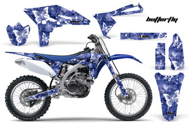 Dirt Bike Graphics Kit Decal Sticker Wrap For Yamaha YZ250F 2010-2013 BUTTERFLIES WHITE BLUE-atv motorcycle utv parts accessories gear helmets jackets gloves pantsAll Terrain Depot