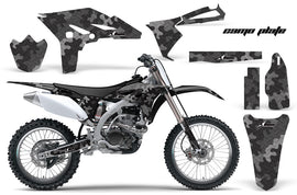 Dirt Bike Graphics Kit Decal Sticker Wrap For Yamaha YZ250F 2010-2013 CAMOPLATE BLACK-atv motorcycle utv parts accessories gear helmets jackets gloves pantsAll Terrain Depot